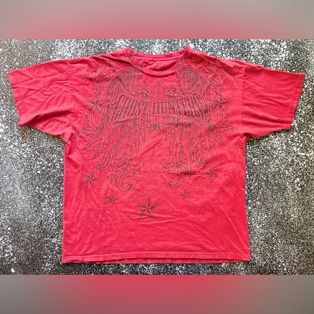Y2K ‘Ghost Hunters Academy’ Tribal Celtic Wings T-Shirt 3XL